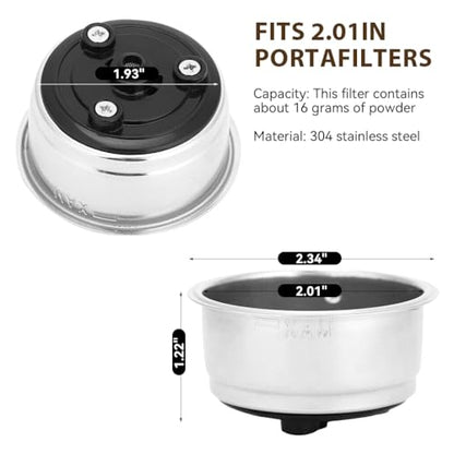 Image 2 of Supvox Portafilter Basket 51mm Stainless Steel Precision Fit