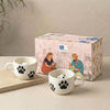 Image 1 of Default Title for the product ExclusiveLane Furry Friend Surprise 3D Animal Ceramic Coffee Mugs Set of 2 210 ml