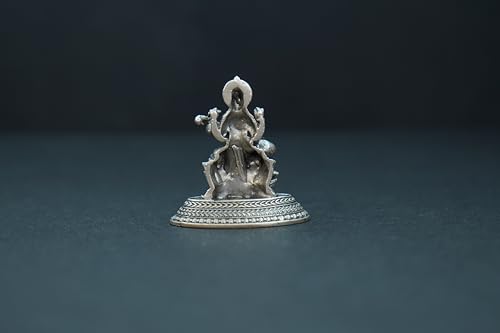 Image 3 of Dista Silvers Antique 2D Saraswathi Idol 14.75 cm