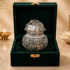 Image 1 of Default Title for the product Dev Aastha 999 Silver Plated Pooja Kalash Khazana - 4.5 Inch