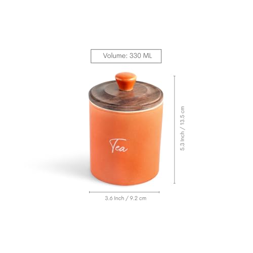 Image 6 of ExclusiveLane London Diary Airtight Ceramic Jars For Kitchen Storage Set of 3, 330 ml