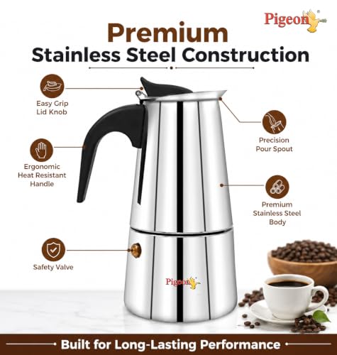 Image 6 of Pigeon XPRESSO Premium Stainless Steel Coffee Percolator