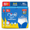 Image 1 of M-L (27-35 inches) / Pack of 1 for the product Niine Naturally Soft Disposable Period Panty with 360° Leak Protection | Up to 12 Hours Absorbency | Cottony Soft, Breathable & Rash-Free Comfort M (27-35 inches)