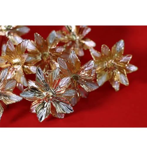 Image 1 of Default Title for the product Dista Silvers Gold Coated Flowers 8Grams 1 PCS Flower for Laxmi Pooja, Temple Decor