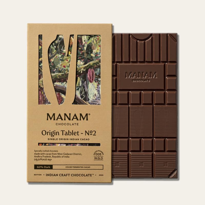 Image 1 of Pack of 1 for the product Manam Chocolate Single Origin India Series -60% Dark, 80g