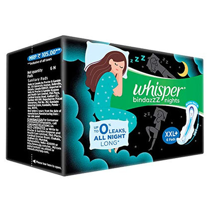 Image 2 of Whisper Ultra Night Sanitary Pads for Women, XXL+ 6 Napkins