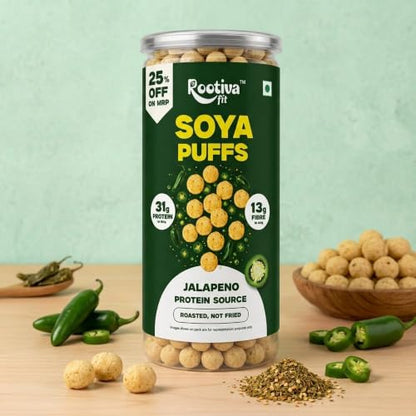 Image 5 of ROOTIVAFIT Soya Puffs Jalapeno Flavour 90g