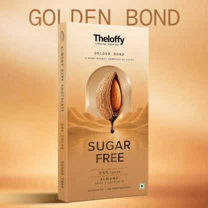 Image 2 of THELOFFY Sugar Free Almond 55% Cocoa Dark Chocolate - 100 g