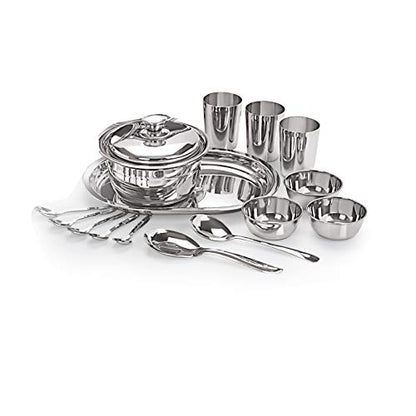 Image 3 of neelam Stainless Steel 22 Gauge 55 Pieces Premium Dinner Set