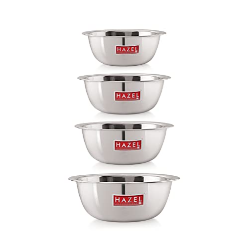 Image 27 of 4 / 1500, 2100, 2730, 3300 ML for the product HAZEL Stainless Steel Mixing Bowl