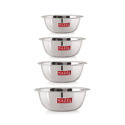 Image 27 of 4 / 1500, 2100, 2730, 3300 ML for the product HAZEL Stainless Steel Mixing Bowl