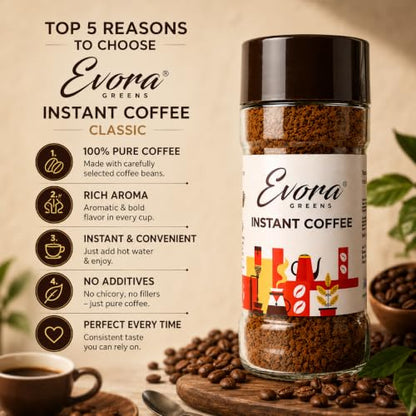 Image 6 of EVORA Greens 100gm Instant Coffee Powder | Make 50 Cups