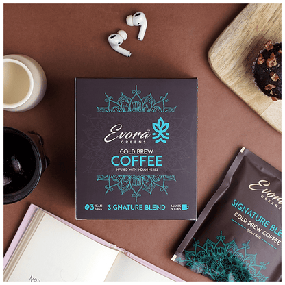 Image 3 of Evora Greens Cold Brew Coffee Bean Bag (50gm Each) Signature Blend