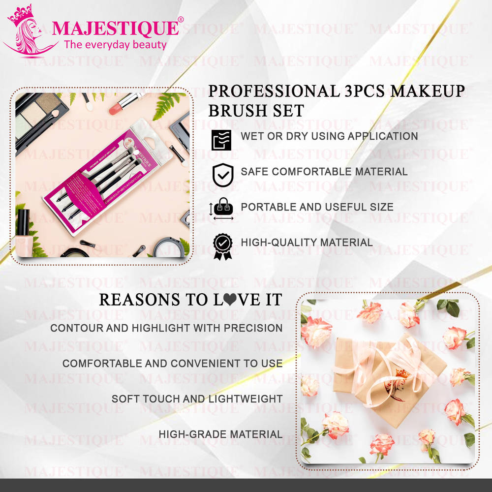 Image 4 of Majestique Face Brush Set Trio