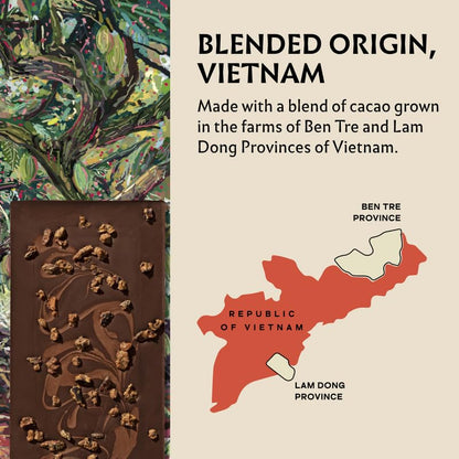 Image 4 of Manam Chocolate Signature Inclusion Tablet - Vietnam Nibs, 73% Dark & 43% Milk - 80g