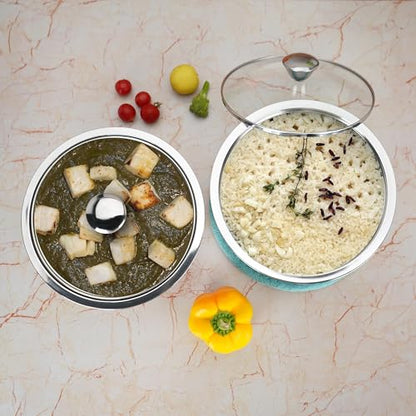 Image 7 of Sumeet Stainless Steel Insulated Gravy & Sabji Casserole Set 1L Each 2-Piece