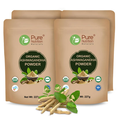 Image 3 of 227 gm / Pack of 4 for the product Pure Nutrition Organic Ashwagandha Root Powder