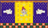 Image 1 of Default Title for the product Sri Yagnaa M 30 – Ganesh & Gomatha Blue-Yellow Backdrop Cloth, 8 x 5 Ft