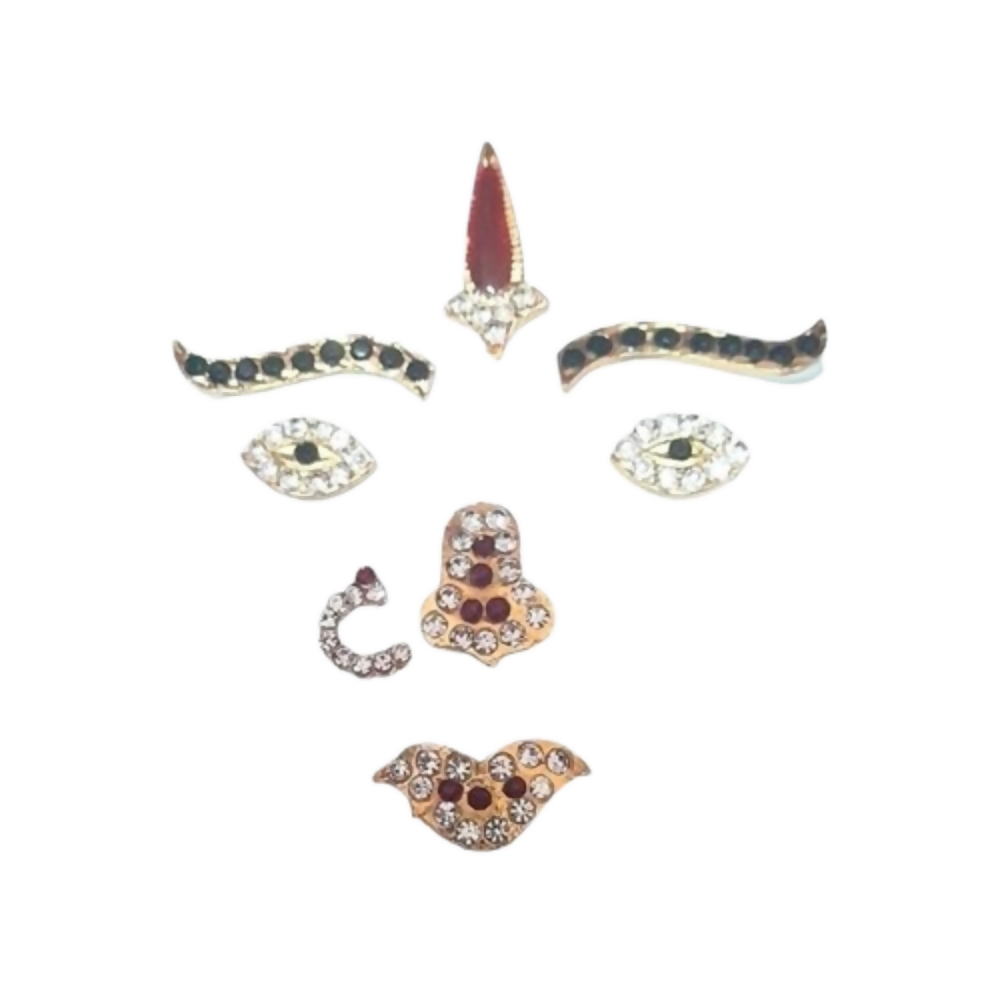 Image 1 of Default Title for the product Stone Varalakshmi Face Decoration Set Items Medium Size