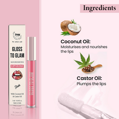 Image 4 of The Natural Wash Gloss To Glam Nourishing Lip Gloss - Slush