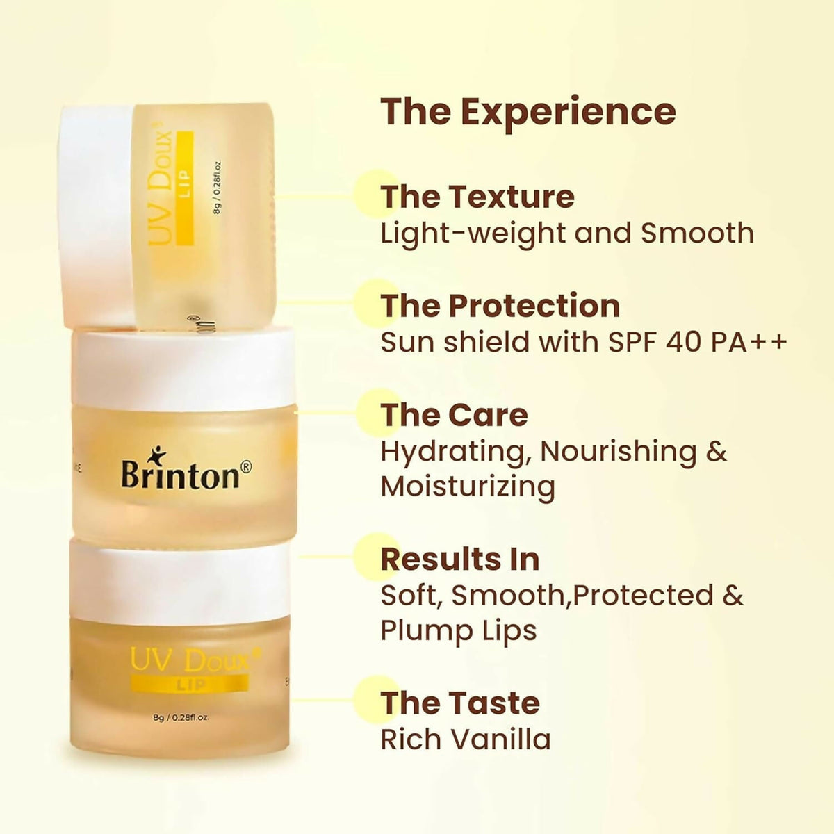 Image 4 of Brinton Uv Doux Lip Lightening Balm