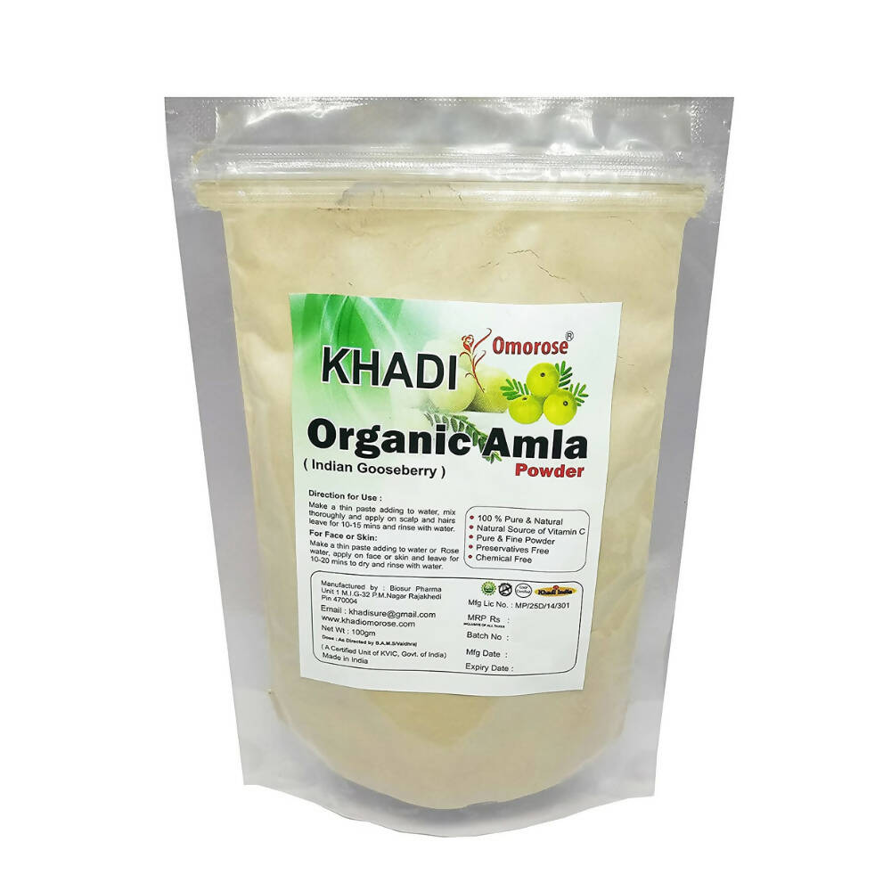 Image 1 of 100 gm for the product Khadi Omorose Organic Amla Powder