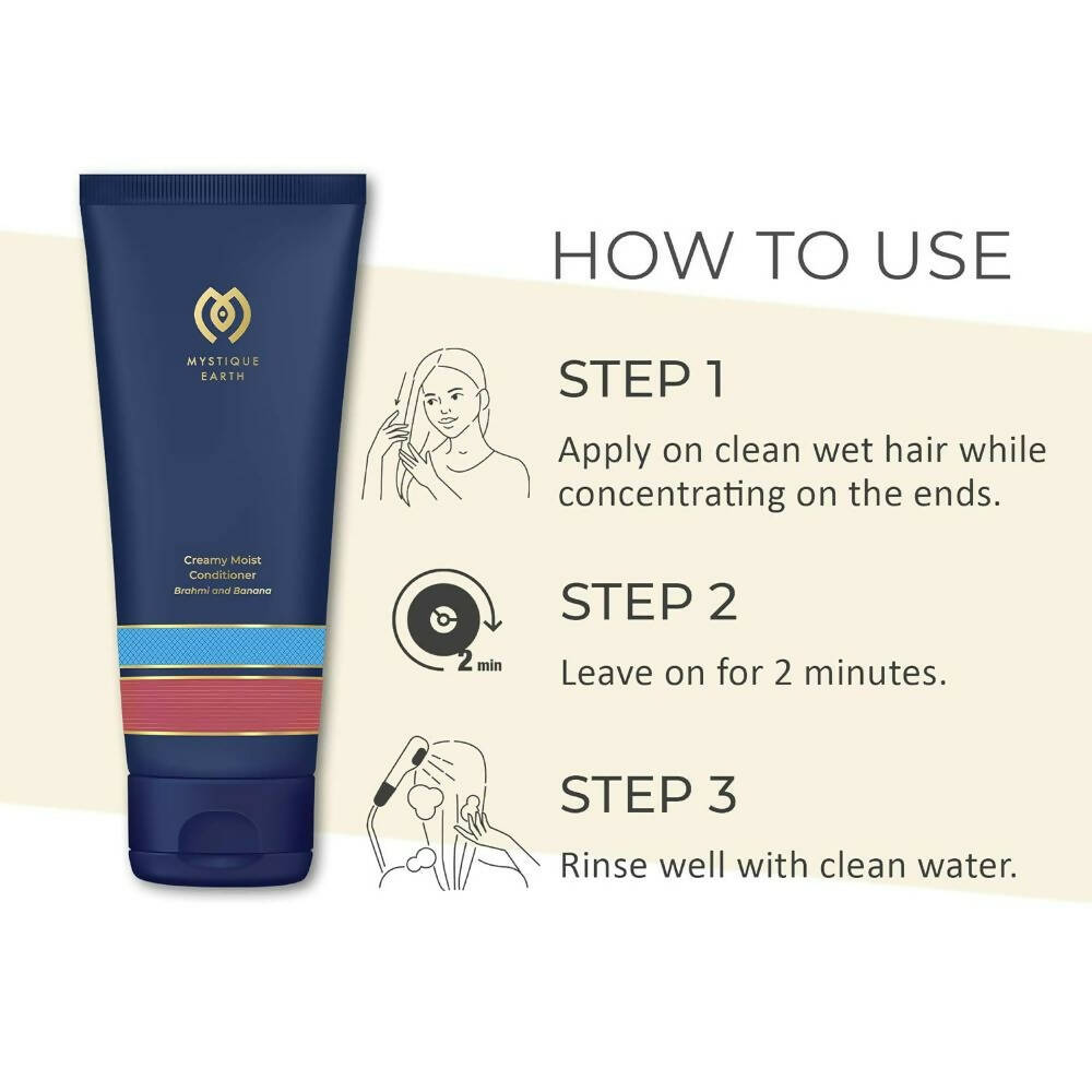 Image 3 of Mystique Earth Creamy Moist Conditioner With Richness Of Brahmi & Banana
