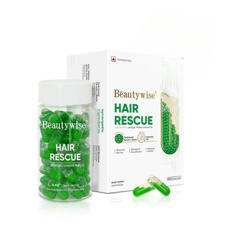 Image 1 of Beautywise Hair Rescue - Keratin & Biotin in Avocado Oil - Dual-Action Capsules
