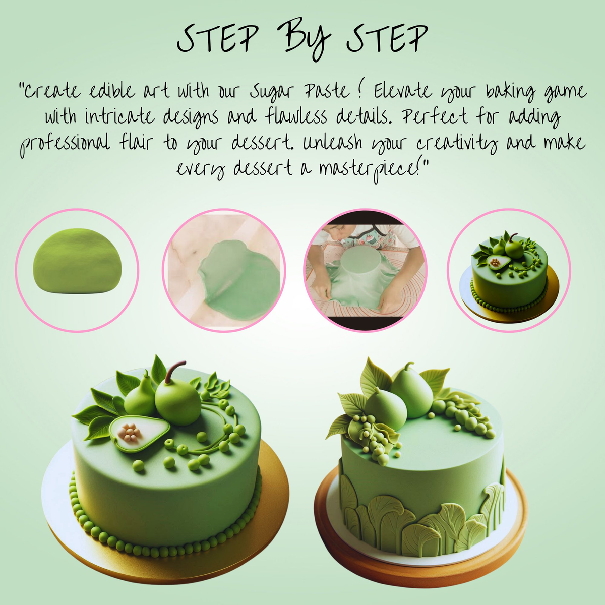 Image 7 of Confect Pea Green Fondant | Edible Sugarpaste