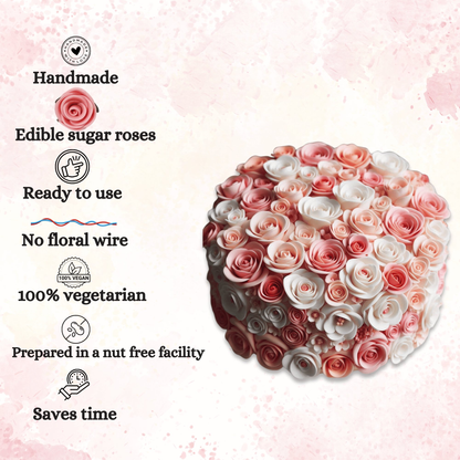 Image 7 of Confect Ombre- 3 | Edible Sugar Roses Topper