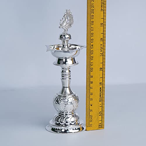 Image 2 of Dista Silvers Peacock Design Lamp Stand Pair 276g