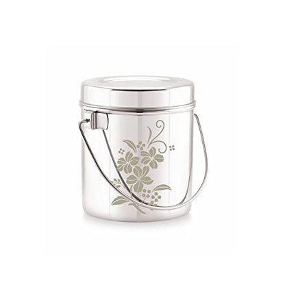 Image 1 of 1.4 Litres for the product neelam Stainless Steel Laser Etching Milk Pot
