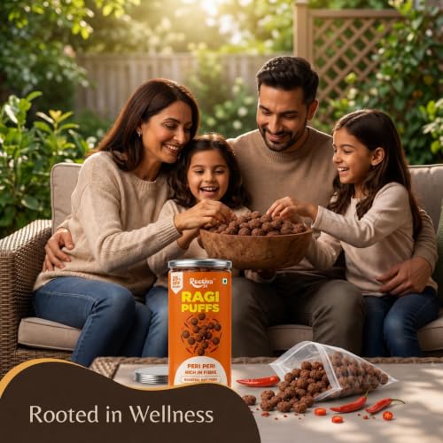 Image 9 of ROOTIVAFIT Ragi Puffs Peri Peri Flavour Millet Snack