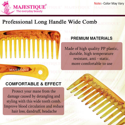Image 3 of Majestique Premium Long Handle And Extra Wide Comb