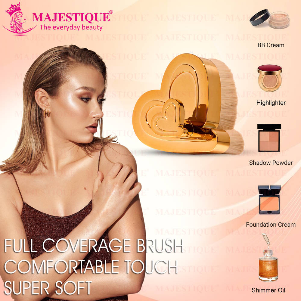 Image 2 of Majestique Premium Body Brush, Body Makeup Brush & Lotion Applicator, Soft Vegan Blush Brush