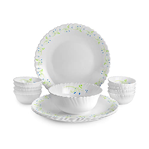 Image 3 of 13 Pieces for the product CELLO Tropical Lagoon Dazzle Series Opalware Dinner Set