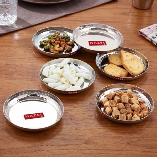 Image 7 of HAZEL Stainless Steel Small Plate 15.5 cm Pack of 6