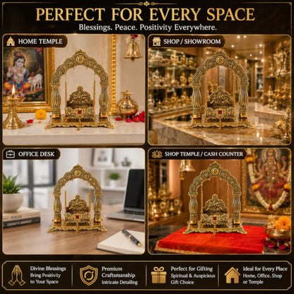 Image 6 of Chhariya Crafts Metal Laddu Gopal Krishna Swing Jhula for Janmashtami Pooja