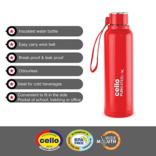 Image 3 of Cello Puro Steel-X Benz 900 Water Bottle 730 ml