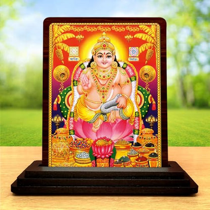 Image 2 of Maa Lakshmi Small Wooden Idol 4x5 Inch Premium Temple HD Printed Home Decor