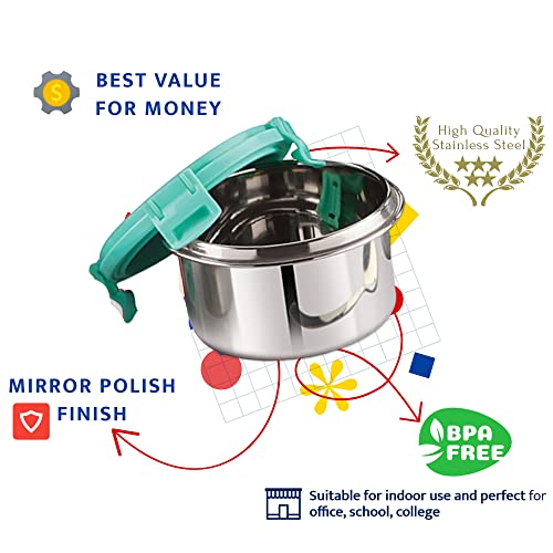 Image 6 of MARU Stainless Steel Lunch Box Set of 2, 350ML