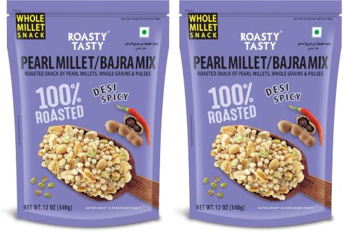 Image 6 of Bajra Mix Desi Spicy / 340 g (Pack of 2) for the product Roasty Tasty Bajra Mix Desi Spicy Millet Namkeen