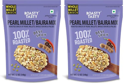 Image 6 of Bajra Mix Desi Spicy / 340 g (Pack of 2) for the product Roasty Tasty Bajra Mix Desi Spicy Millet Namkeen