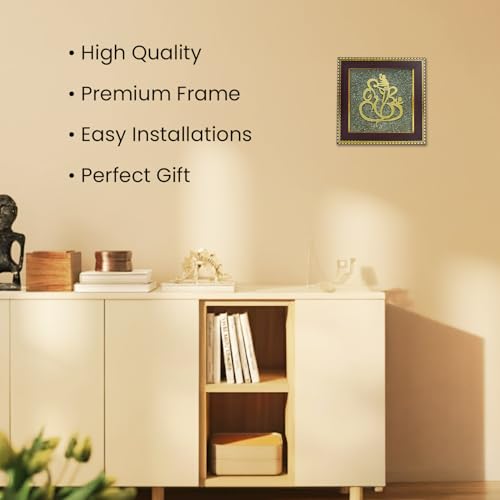 Image 4 of Astrotalk Ganesh Ji on Raw Pyrite Frame | Ganesh Idol for Home Decor with Pyrite Stone Frame | Ganesh Vastu Items for Home & Office | Gift for Man & Woman | 19x19x1 cm | 1 Piece