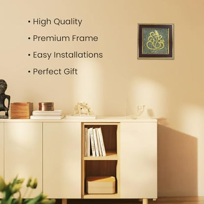 Image 4 of Astrotalk Ganesh Ji on Raw Pyrite Frame | Ganesh Idol for Home Decor with Pyrite Stone Frame | Ganesh Vastu Items for Home & Office | Gift for Man & Woman | 19x19x1 cm | 1 Piece