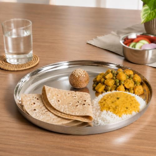 Image 1 of Default Title for the product HAZEL Steel Dinner Plates Set, 26.8 cm
