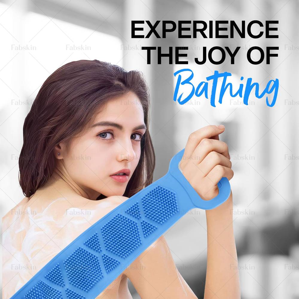 Image 6 of Fabskin Back Scrubber Belt Cleaning Exfoliating Bath Brush