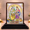 Image 1 of Default Title for the product Festive Worship Radha Krishna Wooden Table Idol 4x5 Inch HD Printed Decorative Piece