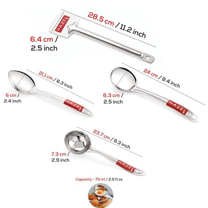 Image 4 of HAZEL Stainless Steel Kitchen Tools Spoon Set of 4