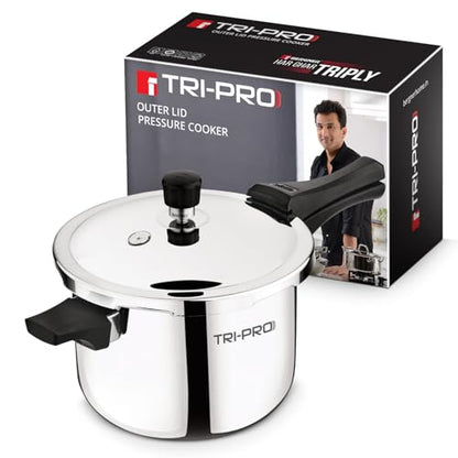Image 4 of 5 Litres for the product BERGNER Tripro Triply Outer Lid Pressure Cooker